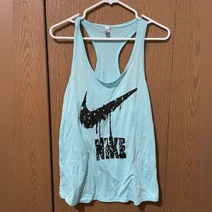 Light Blue tank top with Nike design